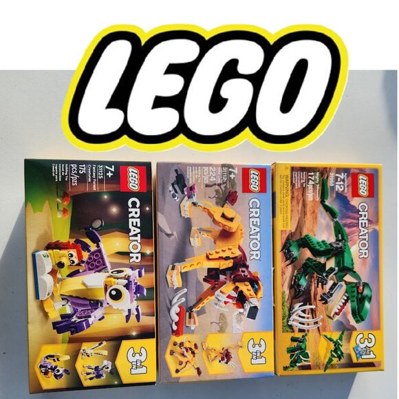 NEW LEGO Creator 3-in-1 BUNDLE Lion Safari Dinosaurs Fantasy Forest Creatures 31 - Picture 8 of 15